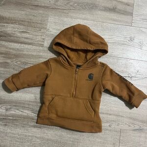Carhartt Tan Kids Half-Zip Hoodie